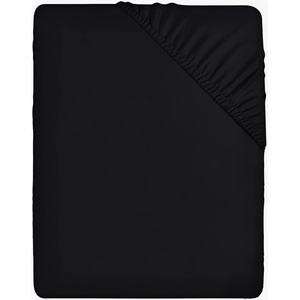 Utopia Bedding – Spannbettlaken 140x200cm – Burgunderrot(Schwarz)