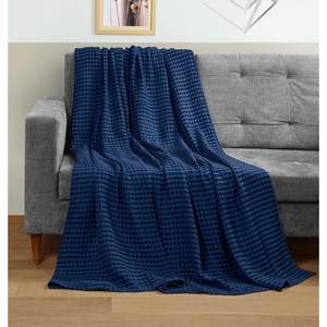 Utopia Bedding 100% Baumwolle Waffeldecke Kuschedecke 300 GSM (Anthrazitgrau – 274 x 228 cm) weiche leichte, atmungsaktive tagesdecke, Sofa & Couch überwurf für alle Jahreszeiten(Marine)
