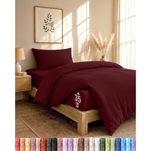 Utopia Bedding 4teilig Bettwäsche-sets – Beige(Bordeaux)