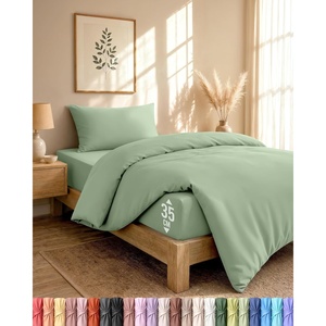 Utopia Bedding 4teilig Bettwäsche-sets – Beige(Salbeigrün)