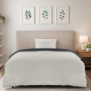 Utopia Bedding Bettwäsche 135×200 cm + 1 Kissenbezug 80×80 cm, Blaugrün(Dunkelgrau/Hellgrau)