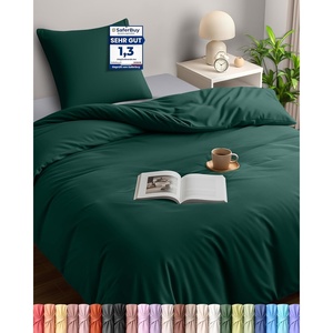Utopia Bedding Bettwäsche 135×200 cm + 1 Kissenbezug 80×80 cm, Blaugrün(Smaragd)
