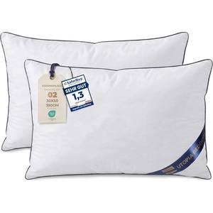 Utopia Bedding kopfkissen 80×80 2er Set Schlafkissen Atmungsaktiv(Weiß)
