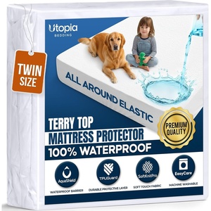 Wasserdichter Matratzenschoner 140×190 cm, 30 cm tief matratzenschutz(White)