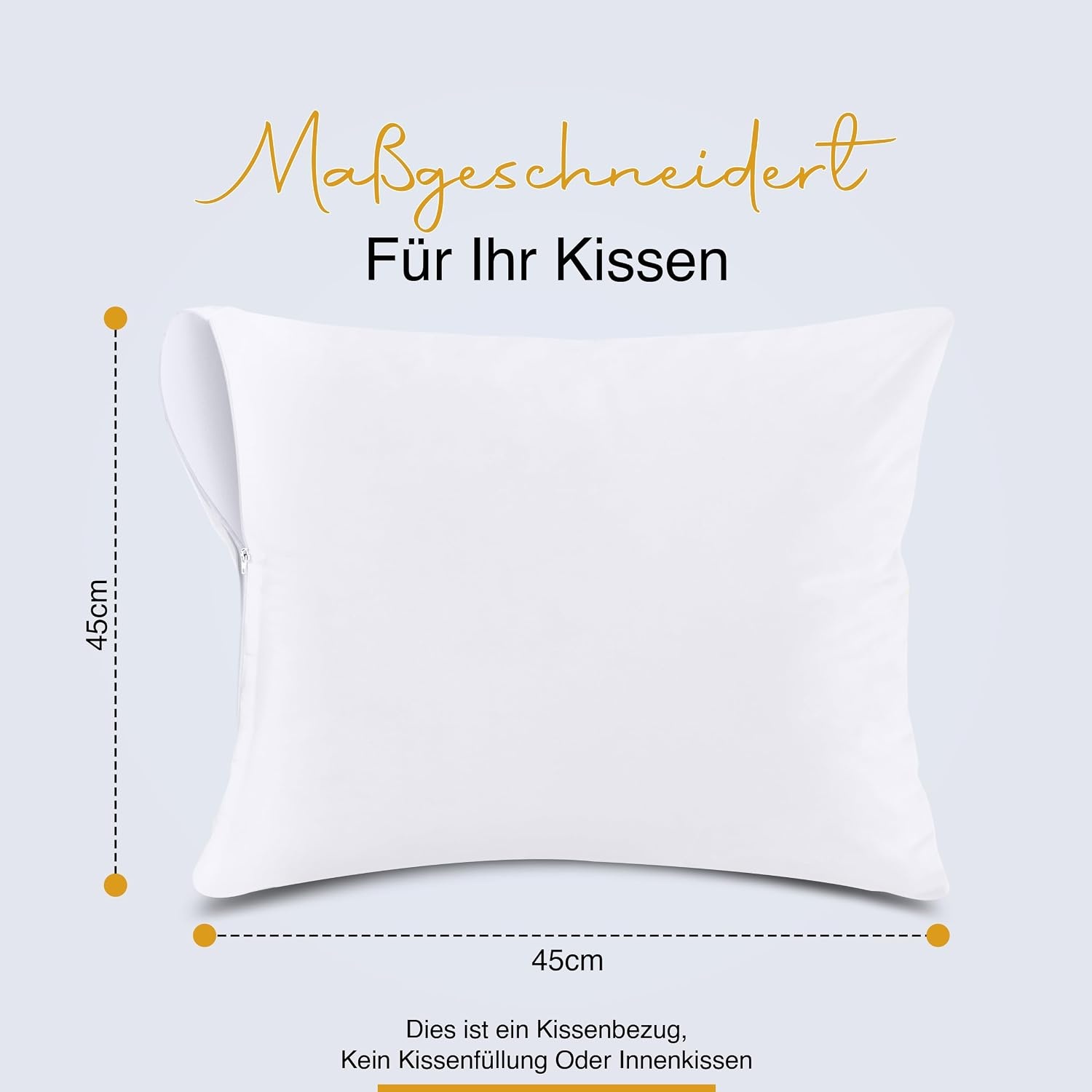image:imagewasserdichte Kissenbezug Mit Reiverschluss 40x80cm 2er Gegen BettwanzenWei