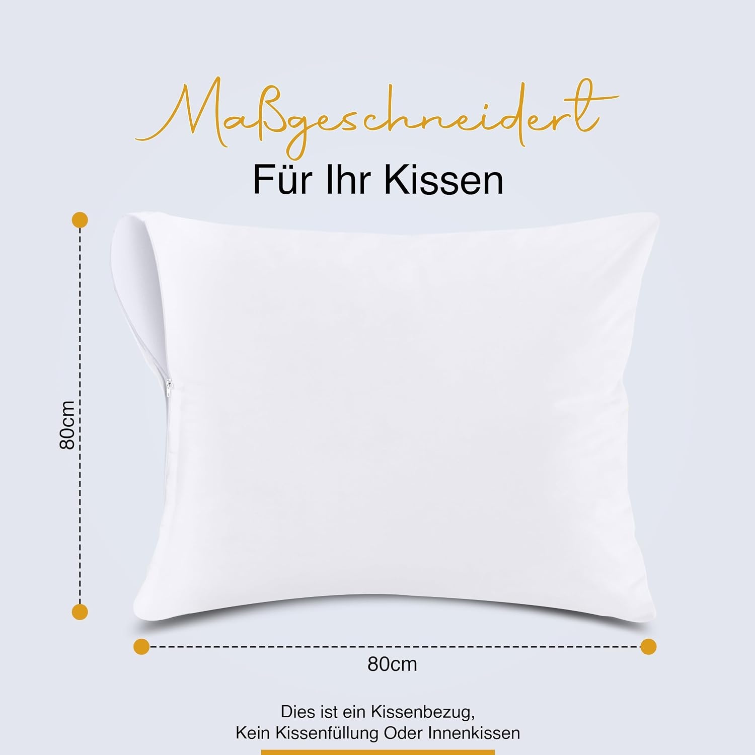image:imagewasserdichte Kissenbezug Mit Reiverschluss 40x80cm 2er Gegen BettwanzenWei