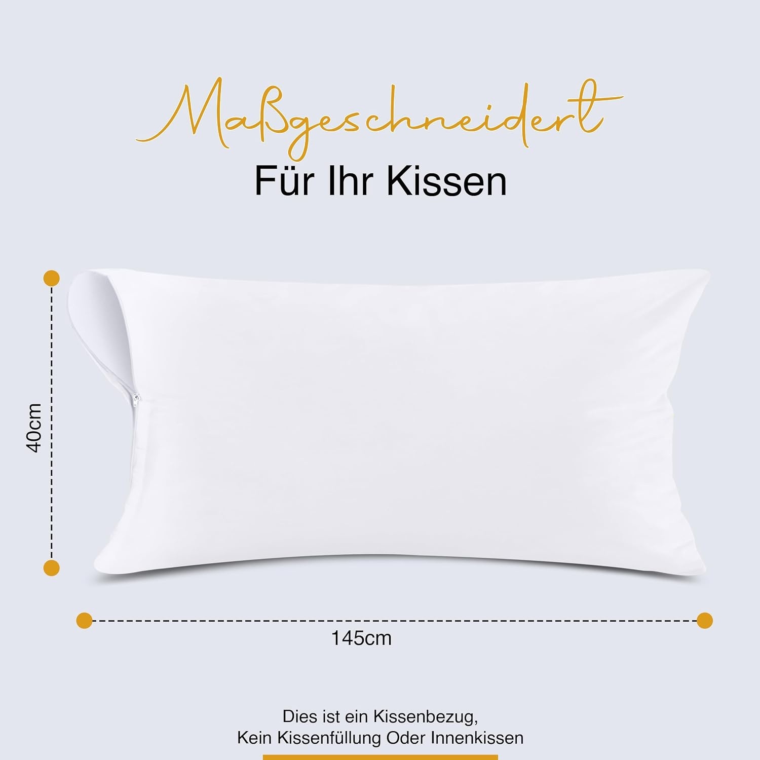 image:imagewasserdichte Kissenbezug Mit Reiverschluss 40x80cm 2er Gegen BettwanzenWei