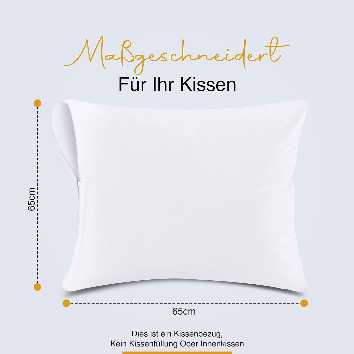 image:imagewasserdichte Kissenbezug Mit Reiverschluss 40x80cm 2er Gegen BettwanzenWei