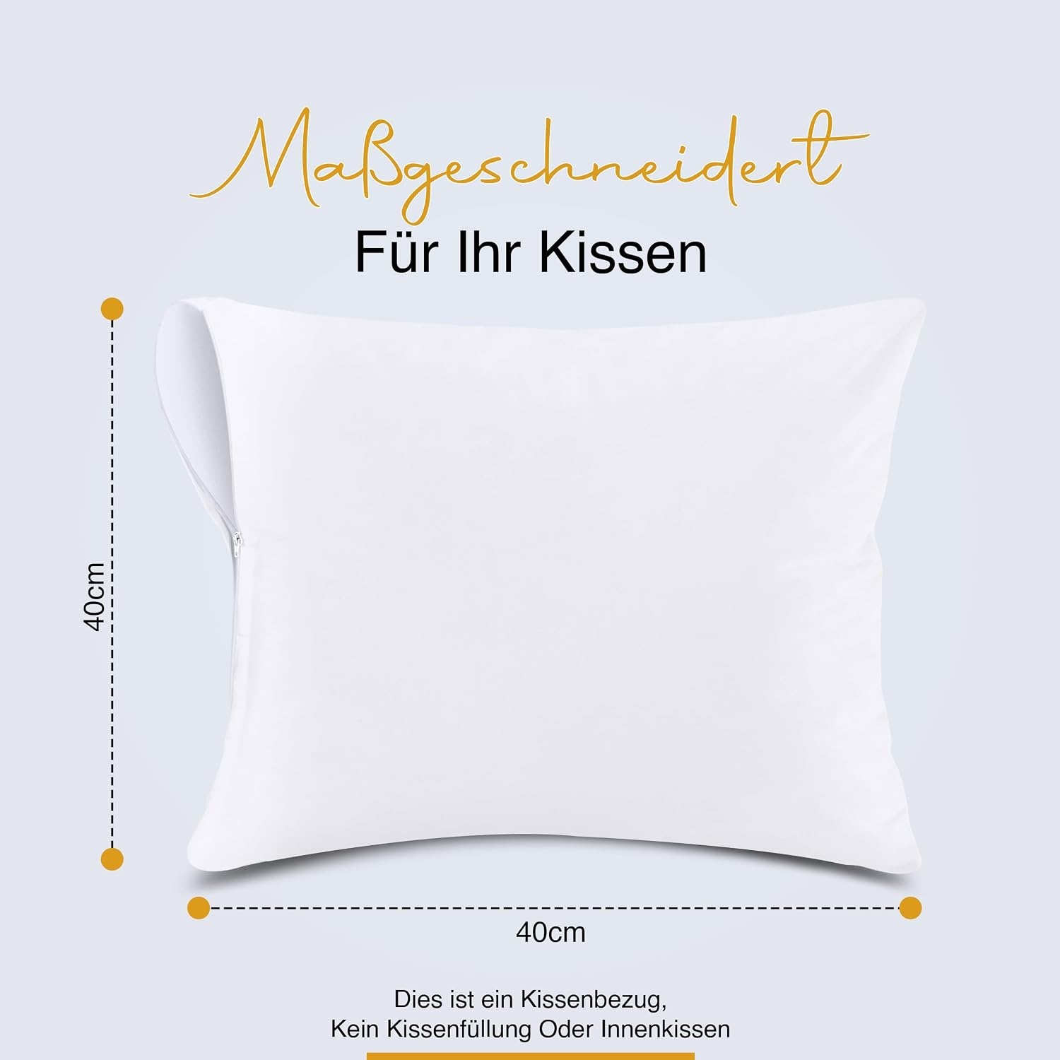 image:imagewasserdichte Kissenbezug Mit Reiverschluss 40x80cm 2er Gegen BettwanzenWei