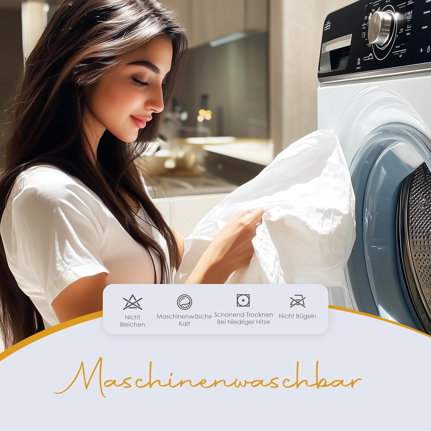 image:imagewasserdichte Kissenbezug Mit Reiverschluss 40x80cm 2er Gegen BettwanzenWei